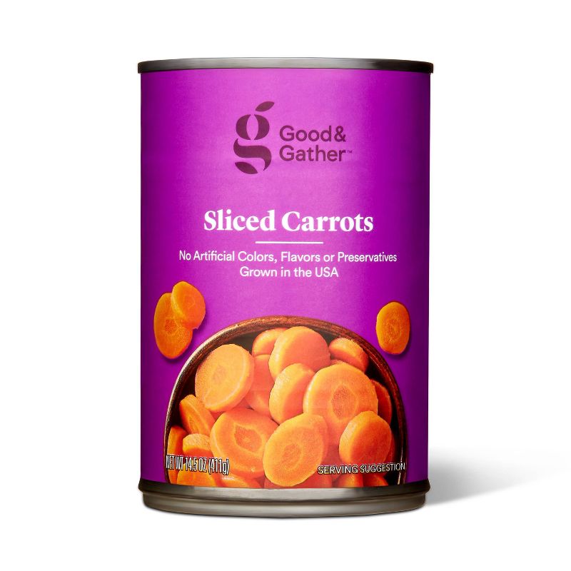 Sliced Carrots 14.5oz - Good &#38; Gather&#8482;, 1 of 4