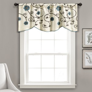 Lush Décor Royal Garden Valance Blue Single 18x42 - 1 of 4