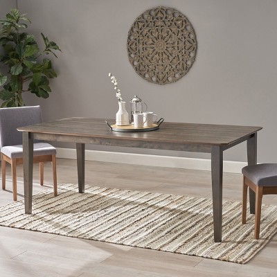 CAVINAS Dining Table Modern Rectangle Wood Dining Table with Wooden Legs for Kitchen