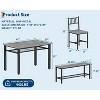 Modern 4-Piece Dining Table Set with Storage Bench & Chairs, 47" Rectangular Kitchen Table for Apartments - Easy Assembly & Space-Saving - 3 of 4