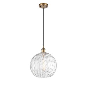 Athens Water Glass - 1 Light Cord Mini Pendant In Industrial Style-15 Inches Tall and 12 Inches Wide - 1 of 1