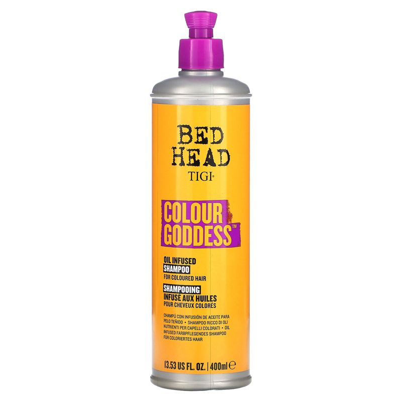 TIGI Bed Head, Colour Goddess, Oil Infused Shampoo, For Colored Hair, 13.53 fl oz (400 ml), 1 of 3