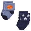 Hudson Baby Infant Boys Cotton Rich Newborn and Terry Socks, Solar System - 3 of 4