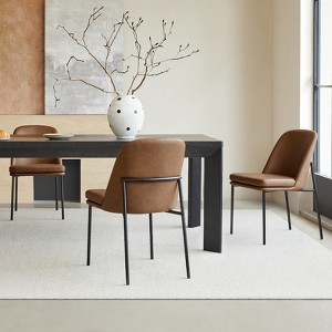 Spruce&Spring Modern Dining Chair with Metal Legs Set of 2 - 1 of 4