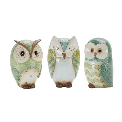 Melrose Terracotta Owl Figurine (Set of 3)