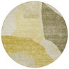 Gold Beige And Wheat Abstract Washable Indoor Outdoor Area Rug - 4 of 4