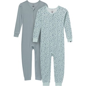 Modern Moments by Gerber Baby Neutral, Toodler and Child Blue 2PC Snug Fitting Footless Pajamas 2T - 1 of 4