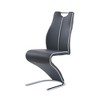HomeRoots Set of Two Gray White and Silver Upholstered Dining Side Chairs - 4 of 4
