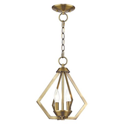 Livex Lighting Prism 2 - Light Chandelier in  Antique Brass