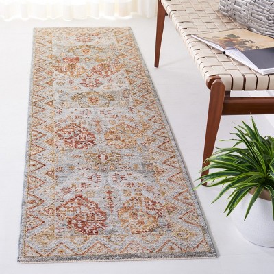 Hamilton Blue and Gold Medallion Wool Runner Rug