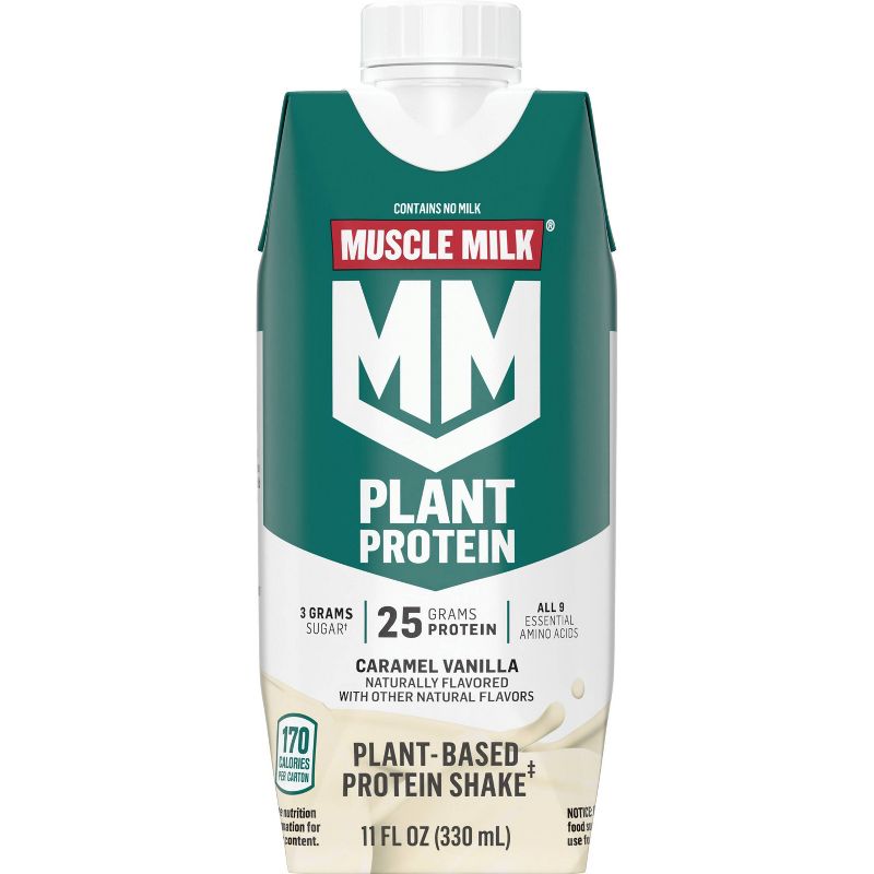 Muscle Milk Plant Caramel Vanilla Protein Shake - 44 fl oz, 3 of 5