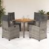 vidaXL Garden Dining Set Grey - 2 of 4