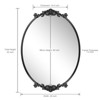 Apmir Oval High Quality Aluminum Alloy Framed French Cleat Mounted Baroque Wall Decor Bathroom Vanity Mirror with 3-Year Warranty - 2 of 4