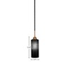 Toltec Lighting Paramount 1 - Light Pendant in  Matte Black/Brass with 4" Black Matrix Shade - 2 of 2
