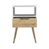 NicBex 15.8 inch Wide Nightstand with 1 Drawer,Modern Side Table with Four Legs and One Open Shelf,Bedside Table for Bedroom,Living Room - 4 of 4
