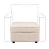 Ainfox Module Sofa Ottoman Beige with Storage Beige - 4 of 4