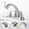 WOWOW 4 in. Centerset Double Handle Mid Arc Bathroom Faucet - 2 of 4