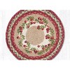 Earth Rugs Cranberries Round Placemat – 15"x15" Hand-Braided Natural Jute Table Mat - 2 of 3