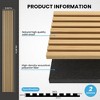 2 Pack Acoustic Solid Wood Wall Panels, 94.49” x 12.6” Soundproof Wall Panels, Wood Slat Wall Panels for Wall Decor - 3 of 4