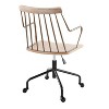 TiramisuBest Adjustable Preston Farmhouse Office Chair, Wood & Metal, 360¡ã Swivel, Spindle Back, Indoor Use - 3 of 4