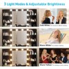 White Particle Board Laminated with Textured Melamine, 7-Drawer 4-Tier Shelf, with 10 Three-Color Dimmable Bulbs, Dressing Table Set - 3 of 4