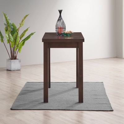 Espresso Wood Counter Height Bar Table with Thick Top