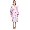 Casual Nights Women's Printed Fleece Snap-Front Lounger House Dress - 2 of 4