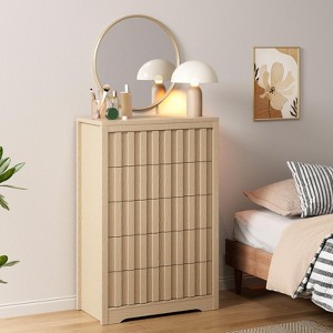 Dresser with many Drawers,Modern Dressers for Bedroom with Wood Top - 1 of 4
