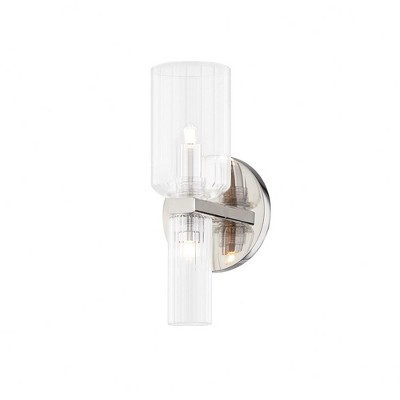 Mitzi Tabitha 1 - Light Wall Light in  Polished Nickel Clear Shade
