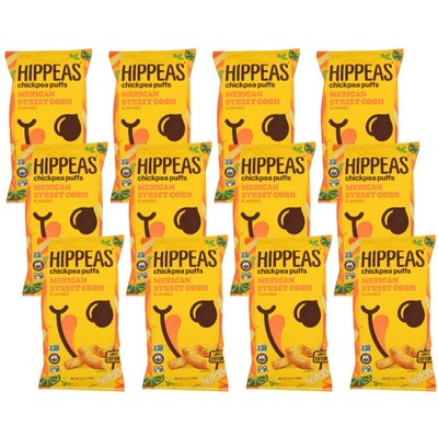 Hippeas Mexican Street Corn Chickpea Puffs - Case of 12/3.75 oz