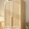 Armoire Wardrobe Closet with Drawers, 69.5" Wooden Wardrobe Cabinet with Hanging Rod - 4 of 4