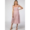 Pinkblush Mauve Bow Strap Tiered Maternity Midi Dress - 4 of 4