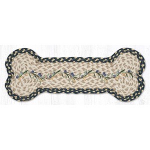 Earth Rugs Olive Border Dog Bone Shaped Braided Jute Stair Tread – 9"x24" - 1 of 3
