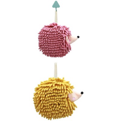 REGALWOVEN Cartoon Soft Absorbent Chenille Hand Towels for Bathroom 2 Pcs