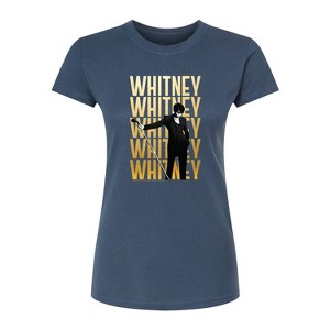 Women's - Whitney Houston - Whitney Gold Repeat Fitted Graphic T-Shirt - 1 of 3