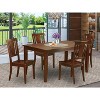 HomeStock 5-Piece Rectangle Mahogany Finish Solid Wood Top Dining table with 4-Chairs - 2 of 4
