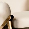 Fabric Upholstered Wingback Accent Chair with Curved Armrests, High-Back and Brushed Bronze Legs - 4 of 4