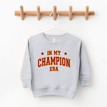 The Juniper Shop Maroon In My Champion Era Toddler Graphic Sweatshirt