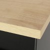 2 Doors 1 Storage Drawer Kitchen Island Utility Storage Cart with wheels-Christopher Knight Home - 3 of 4