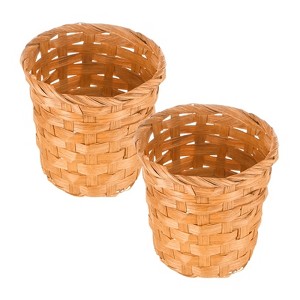 Unique Bargains Bamboo Hand Woven Picnic Baskets Mini Woven