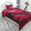 PiccoCasa Polyester Twin Galaxies All-season Reversible Comforter & Pillowcase Sets Galaxies Red 2 Pcs - image 2 of 4