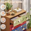 Resenkos Brown printed P2 particleboard 5-layer 6-drawer cabinet, Dresser for bedroom, Dresser, chest of drawers - 4 of 4
