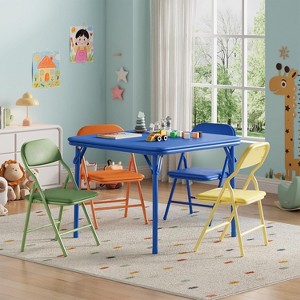 Coucheta Foldable Activity Table for Boys Girls, Folding Table and Chairs Set, Activity Table and Chairs Set for Dining Room,Daycare,Classrooms - 1 of 4