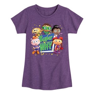 Girls' - Super Why - Whyatt And Friends Fitted Short Sleeve Graphic T-Shirt - 1 of 3
