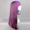 Unique Bargains Women's Curly Wigs 24" Purple Gradien Pink with Wig Cap - 3 of 4