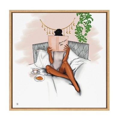 22" x 22" Sylvie Book Bed and Faith Framed Wall Canvas by Mary Joak - Kate & Laurel All Things Decor