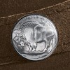 Collections Etc Natural Leather Buffalo Nickel Style Stud Hat - 3 of 4
