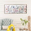 19" x 45" Colorful Wildflower Floating Framed Wall Canvas - Gallery 57: Modern Botanical Nature Art, Gold Frame, D Ring Mount - 3 of 4