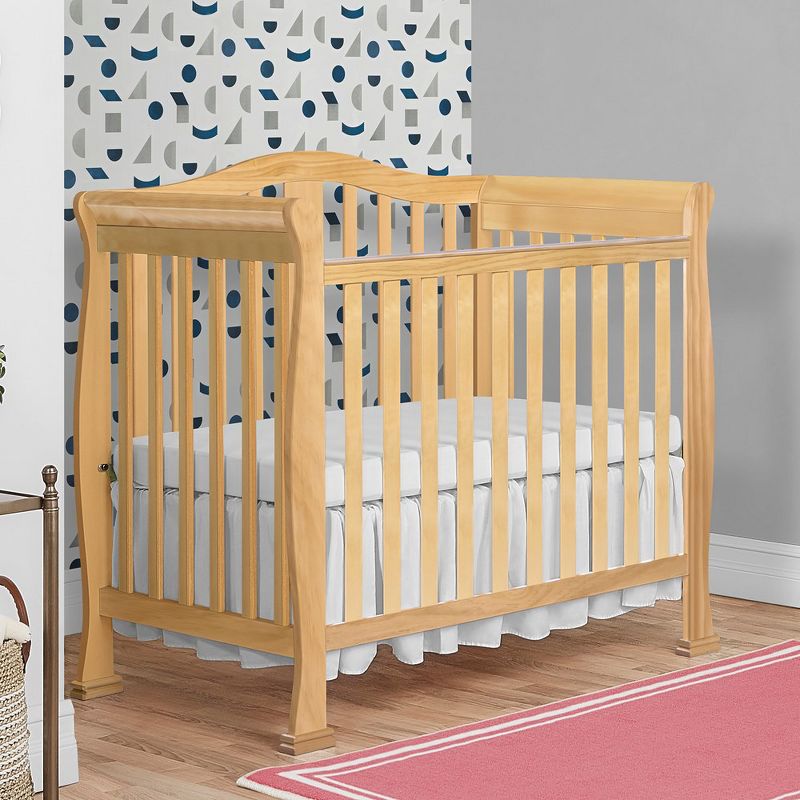 Dream On Me JPMA Certified Naples 4-in-1 Convertible Mini Crib in Natural, 4 of 11