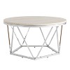 Laconia Faux Stone Round Coffee Table - Aiden Lane - image 2 of 4